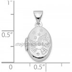 Ryan Jonathan Fine Jewelry Sterling Silver 16mm Unicorn Locket Pendant Necklace