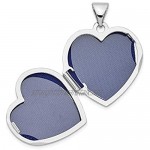 Ryan Jonathan Fine Jewelry Sterling Silver 18mm Heart with Scrolls Locket Pendant Necklace