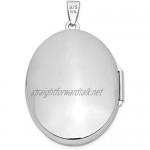 Ryan Jonathan Fine Jewelry Sterling Silver 32mm 2-Frame Oval Locket Pendant Necklace