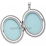 Ryan Jonathan Fine Jewelry Sterling Silver Forever in My Heart Ash Holder Oval Locket Pendant Necklace