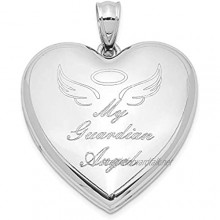 Ryan Jonathan Fine Jewelry Sterling Silver Guardian Angel Ash Holder Heart Locket Pendant Necklace