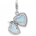 Ryan Jonathan Fine Jewelry Sterling Silver Lobster Clasp 12mm Heart Locket Pendant Necklace