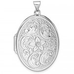 Ryan Jonathan Fine Jewelry Sterling Silver Oval Locket Pendant Necklace