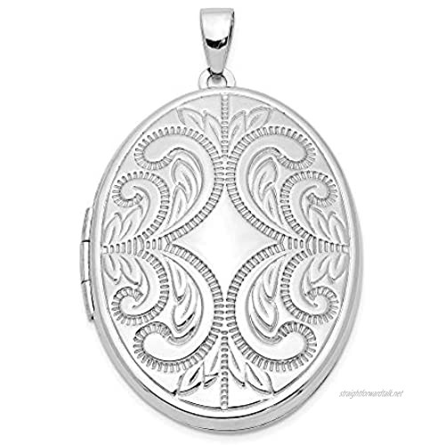 Ryan Jonathan Fine Jewelry Sterling Silver Oval Scroll 6-Frame Locket Pendant Necklace