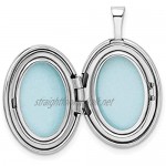 Ryan Jonathan Fine Jewelry Sterling Silver Side Swirls 19mm Oval Locket Pendant Necklace
