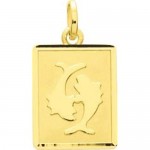 www.diamants-perles.com Fish Zodiac Medal Height 14 mm Width 12 mm 18 Carat Gold