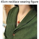 ZJY Chinese Style Photo Lockets S925 Sterling Silver Gold Plated Pendant Lantern Red Agate Necklace for Photo Box Women's Lockets (Color : Red Size : 45cm)