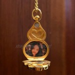 ZJY Gourd Photo Lockets Red Photo Box For Women's Lockets Photo Necklace S925 Sterling Silve Gold-plated Pendant (Color : Red Size : 61CM)