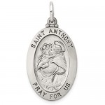 925 Sterling Silver Saint Anthony Medal Pendant Charm Necklace Religious Patron St Fine Jewellery For Women Gifts For Her