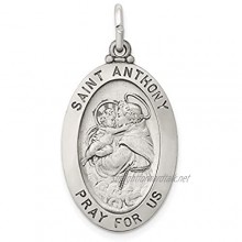 925 Sterling Silver Saint Anthony Medal Pendant Charm Necklace Religious Patron St Fine Jewellery For Women Gifts For Her