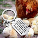 Chicken Mom Gift Chicken Mommy Gift Funny Chicken Keychain Gift for Mom You are The Best Chicken Mom Ever If I Had A Different I Would Peck Her and Run to You