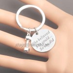 Fitness Gift Weightlifting Keychain She Believed She Could So She Did Keychain Fitness Lovers Gift Friendship Keychain
