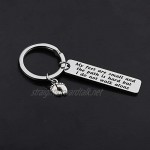 FOTAPP Premature Baby Gift My Feet Are Small And The Path Is Hard But I Do Not Walk Alone Keychain New Mom Gift Preemie Support Gift Preemie Mom Gift NICU Gift