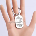 Inspirational Gift For Son You Are Enough Keychain Encouragement Jewelry Sibling Son Graduation Gift
