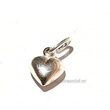 Markylis Genuine Sterling Silver Charm Pendant - Small Puffed Heart