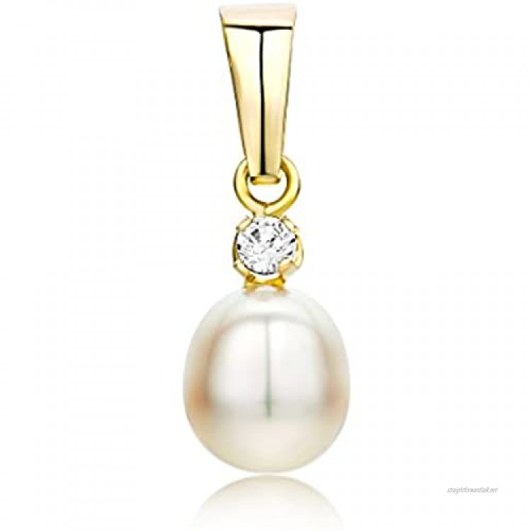 Miore Pendant Freshwater Pearl Yellow Gold 14 Kt / 585