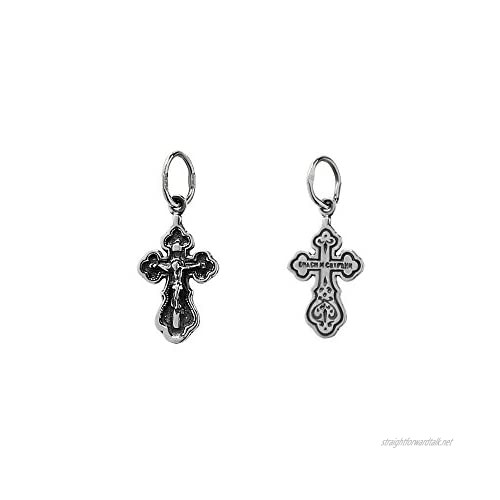 NKlaus 925 sterling silver crucifix cross pendant orthodox russian 6216 baptism
