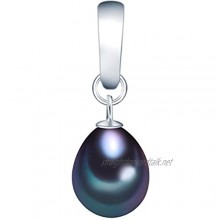 Valero Pearls Sterling Silver 925 rhodium-plated Ladies Pendant with Freshwater cultured pearls peacock-blue 60020066