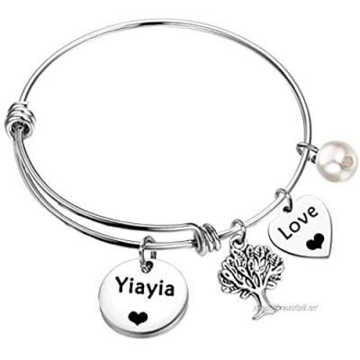 Yiayia Gift Grandmother Gift YIA YIA Bangle Bracelet Gift for Grandma YIA YIA Jewelry
