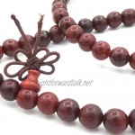 108 Natural Sandalwood Beads Necklace/Bracelet Chain Rosary 8mm-Beads Tibetan Buddhist Buddha Mala Chinese Knot Elastic Man Woman