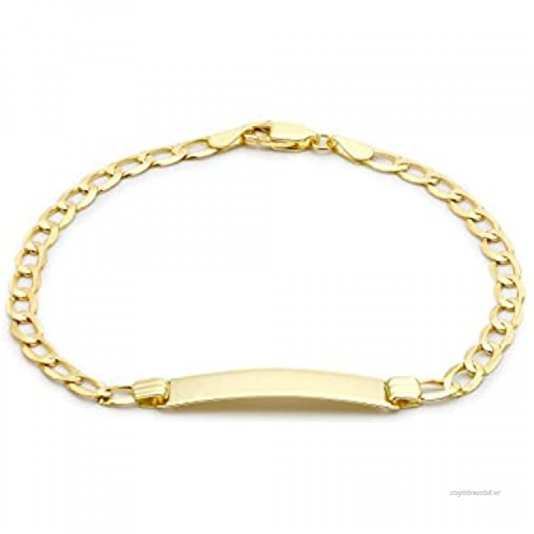 Carissima Gold 9 ct Yellow Gold Flat Curb ID Bracelet