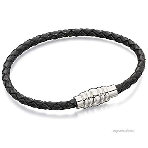 Fred Bennett Men Black Strand Bracelet of Length 19cm B4997