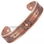 MasonicMan Masonic Men's Pure Copper Magnetic Therapy Adjustable Bracelet Bangle