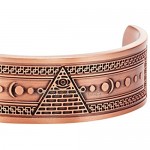 MasonicMan Masonic Men's Pure Copper Magnetic Therapy Adjustable Bracelet Bangle