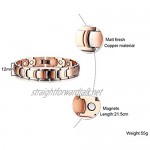 PJ JEWELRY Men's R 1/2R 1/2.R 1/2% Pure Copper Magnetic Therapy Bracelets for Arthritis Pain Relief and Tarsal Tunnel Adjustable Tool