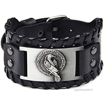 TURTLEDOVE Viking Bracelet Odin's Raven - Crow Animal Bracelets of Norse Mythology Amulet - Scandinavian Talisman for Midgard Pagan