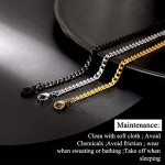 U7 Sturdy Cuban Chain Bracelet for Men Women Black/18K Gold Plated Stainless Steel W:3/6/9/12 MM L:16/19/21 cm Come Gift Box