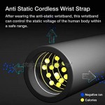 whelsara Adjustable Wireless Anti Static Bracelet Anti Static Wrist Strap Band Winter Human Body Electrostatic Removal Wrist Strap For Men And Woman