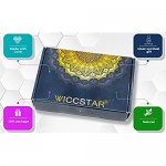 WICCSTAR Chakra Bracelet with Jewellery Pouch & Meaning Card. Anxiety Bracelet.