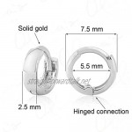14k White or Yellow Gold Cuff Huggie Earrings 7.0-13.5mm