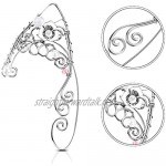 2 Pairs Chic Elf Ear Cuffs Pearl Wing Handcraft for Cosplay Elven Cuff Wrap Earrings for Elven Halloween Costume Cosplay Wedding (Style B)