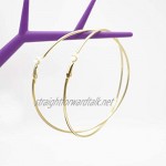 Extra Large Non Pierced Earrings for Women Men - Big Round Circle Clip On Huggie Hoop Earrings Hypoallergenic