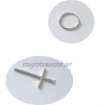 Small Cross Dangle Earring for Men and Women Silver Plating 1 Pair