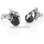 Vintage Dragon Claw Mens Stud Earrings Stainless Steel Color Silver Black