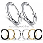 VPbao 1 Pair Simple Earring Set Jewellery Hoop Earrings Titanium Steel Women Men Ear Stud
