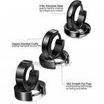 YADOCA 6 Pairs Stainless Steel Stud Earrings for Men Women CZ Inlaid Small Hoop Earrings Set