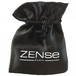 Zense - ZE0005 Men's Earrings Black Steel and CZ Crystal
