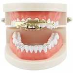 Men's Luxurious Gold Plated Hip Hop Teeth Creative Personality Grill Teeth Caps - High Glossy