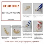 Pendant Elegant Top Bottom Tooth Caps for Mouth Gold 6 Top And 4 Bottom Grills Set Shiny Hip Hop Teeth Grills (Color : Silver) Colour:Gold (Color : Gun Black)