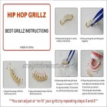 The Coolest Hip-hop Decoration Teeth. Silver-plated Gold-plated High-polished Teeth for Men and Women Hollow Size (gold Top + Bottom)