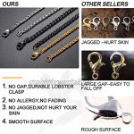 ChainsPro Men Women Wheat Chain 3/6mm 316l Stainless Steel Fashion Jewellery Necklace Gift for Men Women Boy Silver/Gold/Black 18-30''(with Gift Box)