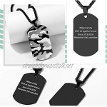 Custom4U Customised Dog Tag Necklace Jewellery Gifts for Men Boy Birthday Xmas Fathers Day Anniversary