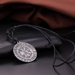 Dawapara Vintage Viking Runes Vegvisir Compass Talisman Pendant Necklace Nordic Jewelry for Men