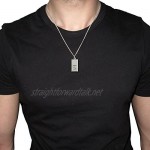 Personalised With Your Engraving Solid 925 Sterling Silver Large St Christopher Ingot Pendant 30mm x 16mm With Optional 1.8mm Wide Diamond Cut Curb Chain In Gift Box (available in 16 to 40)