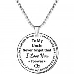 TTOVEN Uncle Necklace Uncle Gifts I Am As Lucky As I Can Be Because The World's Best Uncle Belongs to Me Necklace Uncle Gifts from Niece Nephew