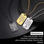 U7 Dog Tag/Army Card/Heart/Round Pendant Necklace Free Engraving Personalized ID Tag Name Necklace Customizable Camouflage/Gold/Black Plated Stainless Steel Choker Military Style Men Chain Jewellery